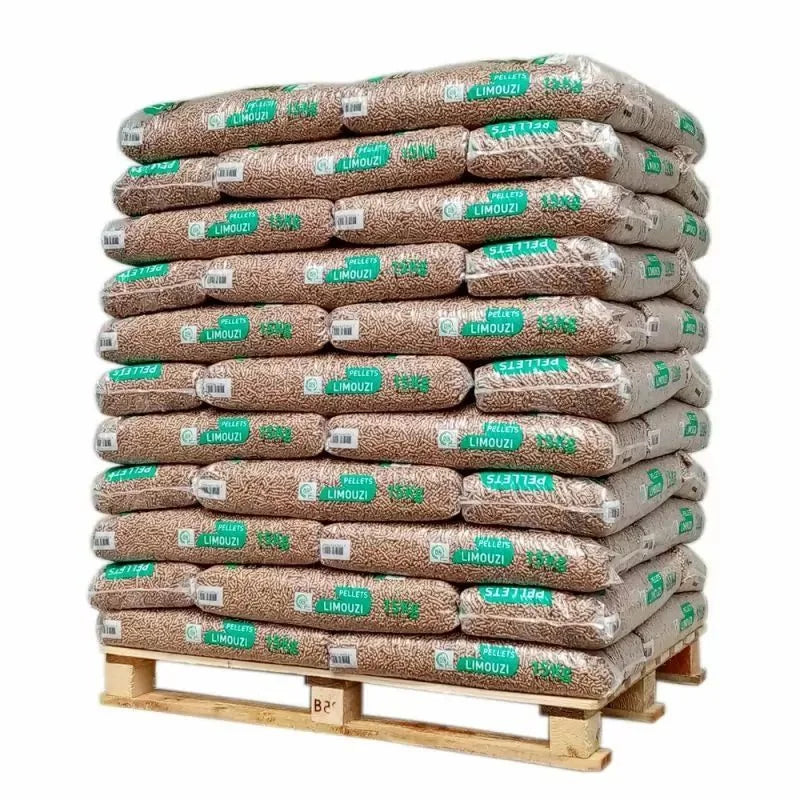 134 Säcke Holzpellets Limouzi – Palette mit 134 Säcken à 15 kg